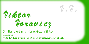 viktor horovicz business card